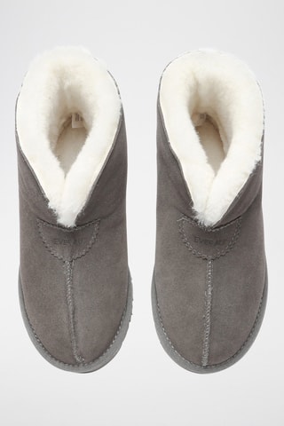 Bottines fourrées en nubuck Owl  - Gris