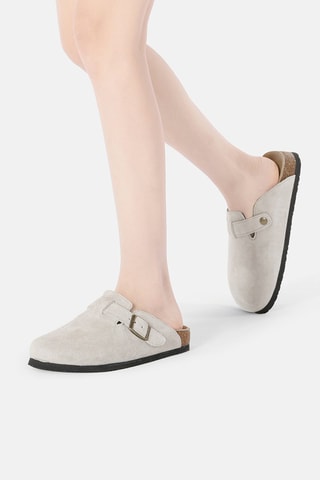 Sabots en cuir Pintail  - Beige