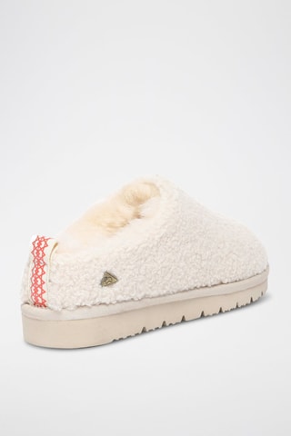 Sabots fourrés en fourrure de mouton Snipe  - Beige