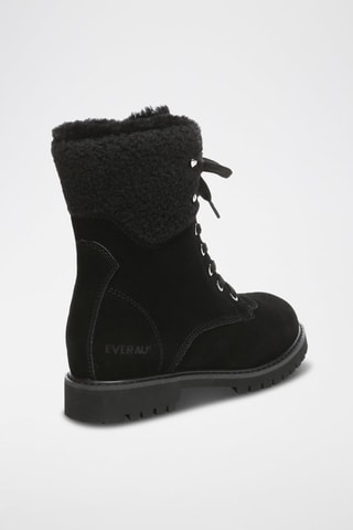 Bottines fourrées en nubuck Sittella  - Noir