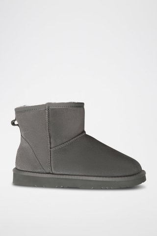 Bottines fourrées en nubuck Ostrich  - Gris