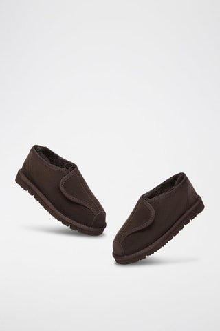 Slip-on fourrés en nubuck Mossy  - Marron