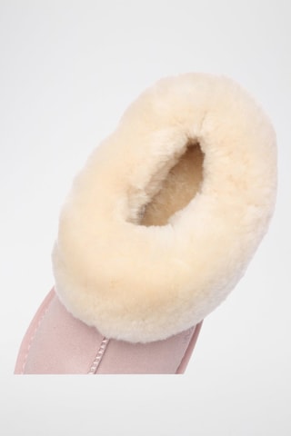 Pantoufles fourrées en nubuck Ibis  - Rose