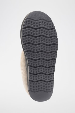 Pantoufles fourrées en nubuck Ibis  - Gris