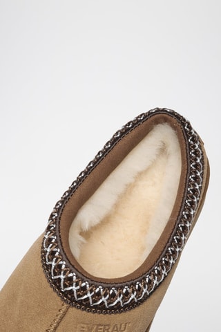 Sabots fourrés plateformes en nubuck Wonga  - Marron