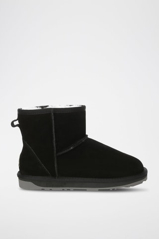 Bottines fourrées en nubuck Emu  - Noir