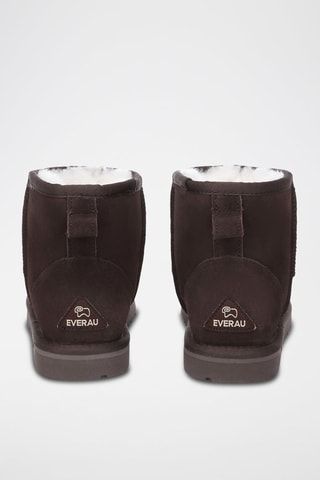 Bottines fourrées en nubuck Emu  - Marron