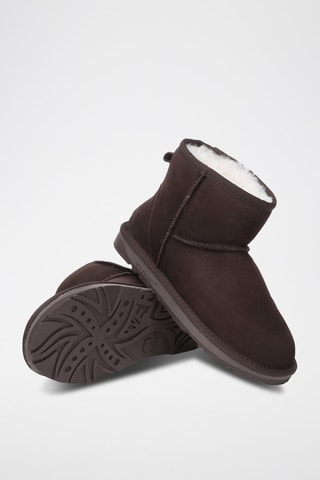 Bottines fourrées en nubuck Emu  - Marron