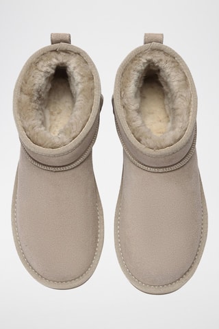 Bottines fourrées en nubuck Finch  - Beige