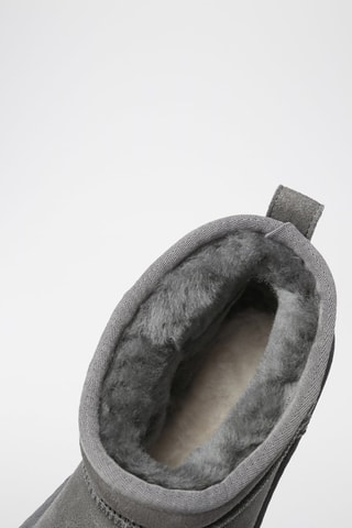 Bottines fourrées en nubuck Finch  - Gris