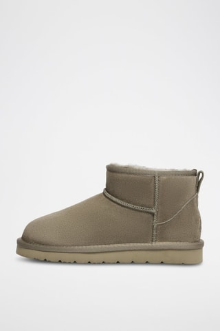 Bottines fourrées en nubuck Finch  - Gris