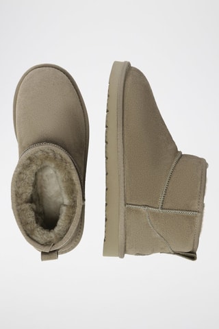 Bottines fourrées en nubuck Finch  - Gris