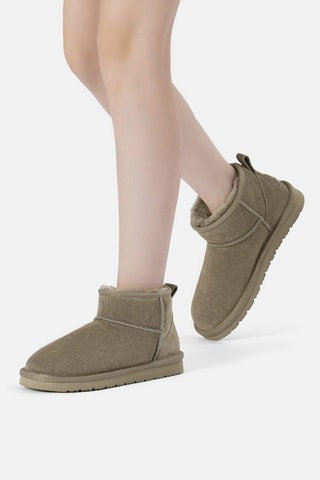 Bottines fourrées en nubuck Finch  - Gris