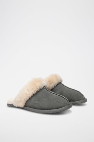 Pantoufles fourrées en nubuck Harrier  - Gris