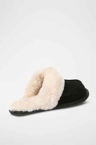 Pantoufles fourrées en nubuck Harrier  - Noir