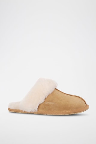 Pantoufles fourrées en nubuck Harrier  - Marron