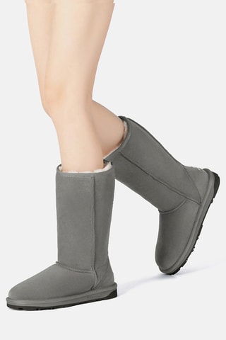 Bottes fourrées en nubuck Whistler  - Gris