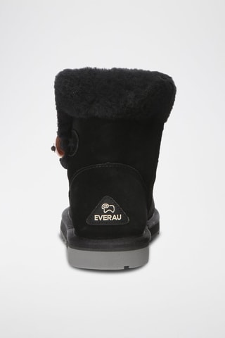 Bottines fourrées en nubuck Robin  - Noir