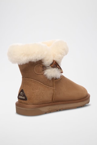Bottines fourrées en nubuck Robin  - Marron