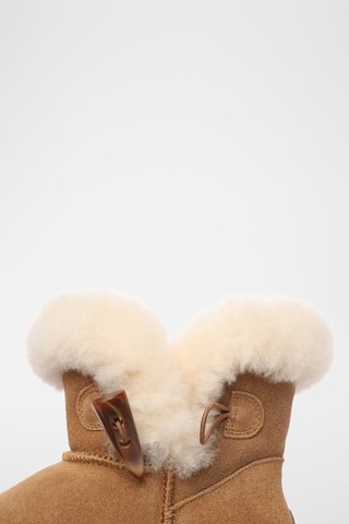 Bottines fourrées en nubuck Robin  - Marron