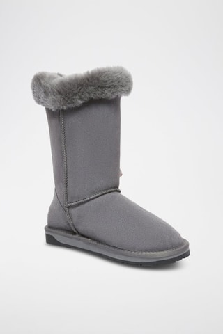 Bottines en cuir de mouton nubuck Ashy  - Gris