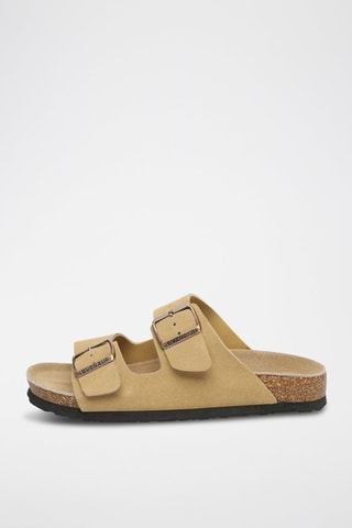 Mules en cuir Mallard  - Camel