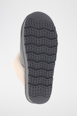 Pantoufles fourrées en nubuck Raven  - Gris