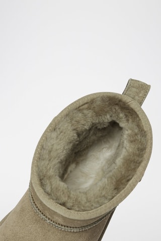 Bottines fourrées plateformes en nubuck Heron  - Gris