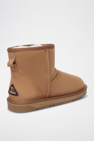 Bottines fourrées en nubuck Falcon  - Marron