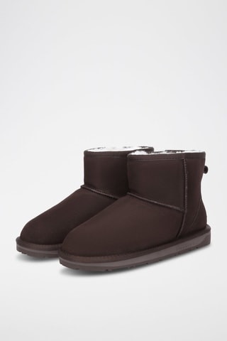 Bottines fourrées en nubuck Falcon  - Marron