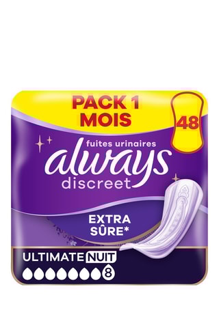 48 serviettes Fuites Urinaires Extra Secure Ultimate Night - Always