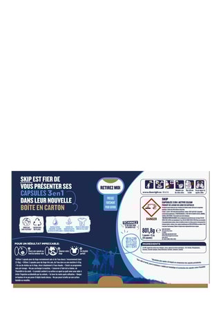 Lessive capsules Skip 3-en-1 Active Clean - 38 lavages