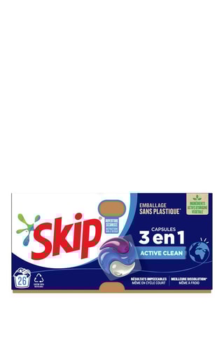 Lessive capsules Skip 3-en-1 Active Clean - 26 lavages