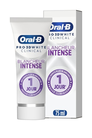 3 x Dentifrice Oral-B Pro 3D White Clinical - Blancheur intense - 75 ml