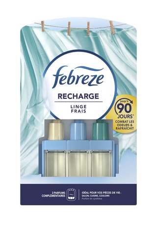 3 x Recharge 3Volution Febreze - Linge Frais - 3 parfums