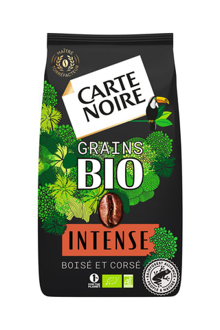 6 paquets de café en grains bio Pur Arabica - Certifié Rainforest Alliance - 6 x 1 kg