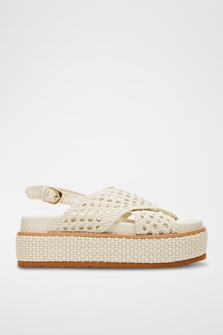 Sandales plateformes - Ecru