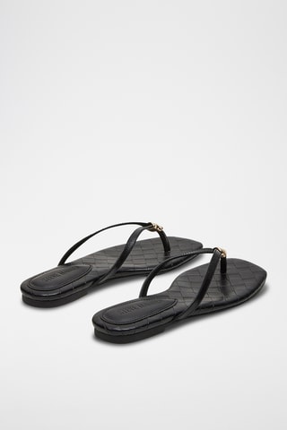 Sandales en cuir - Noir