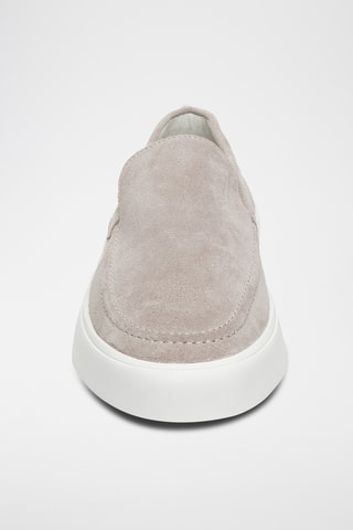 Mocassins en nubuck - Gris clair