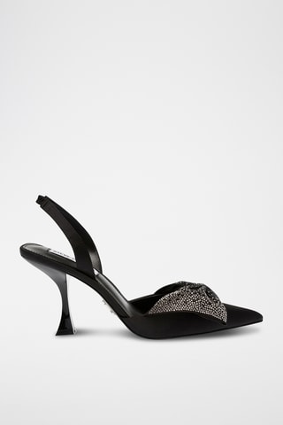 Escarpins en satin - Noir