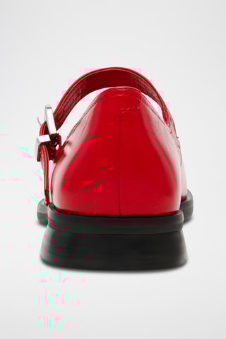 Babies en cuir de mouton - Rouge