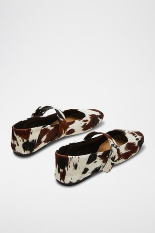 Babies en cuir - Blanc et marron