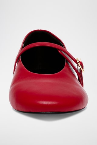 Babies en cuir de mouton - Rouge