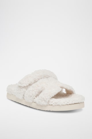 Mules fourrées - Blanc