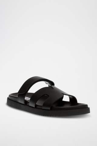 Mules en cuir - Noir