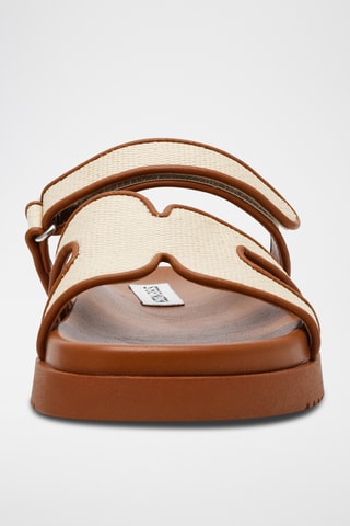 Mules - Marron et blanc