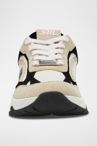 Baskets plateformes en nubuck - Noir