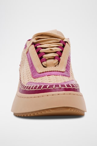 Baskets en nubuck - Beige et rose