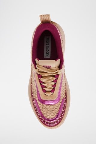 Baskets en nubuck - Beige et rose