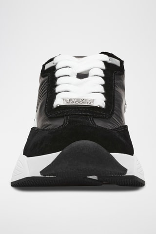 Baskets plateformes en nubuck - Noir